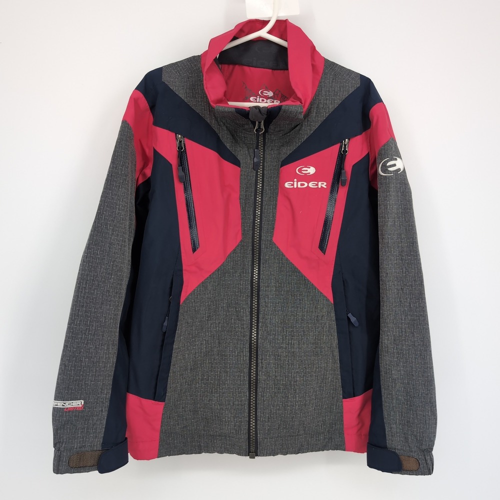 Eider Armand Kids Defender Jacket Red Grey Colorblock Kids Size 130  7/8